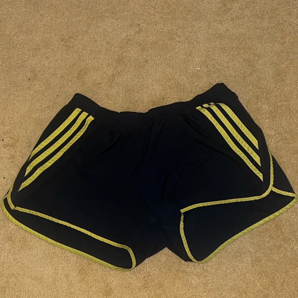 Black and Yellow Women's Athletic Shorts